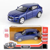 1:36 scale Maserati Levante GTS SUV Model Car Diecast Toy Cars for Kids Blue Toy