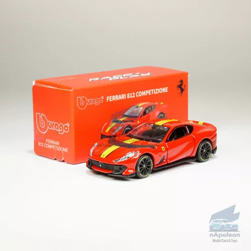 Bburago 1:64 Ferrari 812 Competizione diecast model car with orange gift box