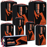 Semi-solid state LiPo battery pack, black/orange, 8000mAh label