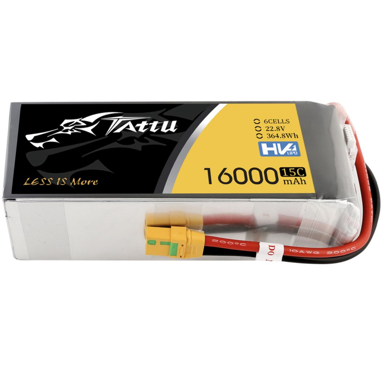 TATTU High Voltage (HV) Battery 6S 6000mAh, 22.8v 15C for UAV, Drone, VTOL Drone