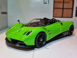 Pagani Huayra Roadster 2012 Green Detailed Motormax 1:24 Diecast Scale Model Parts
