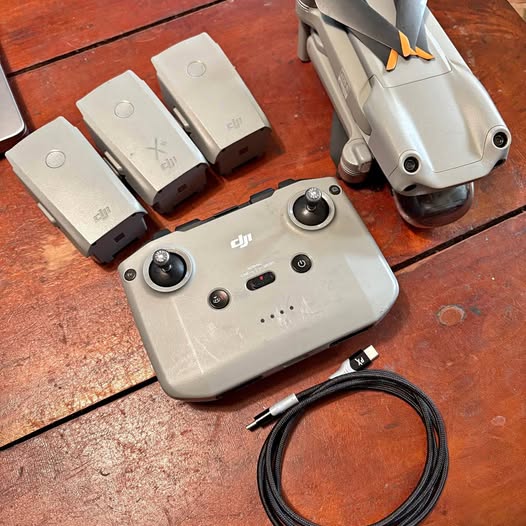 DJI Air 2S drone with controller and extra batteries, white