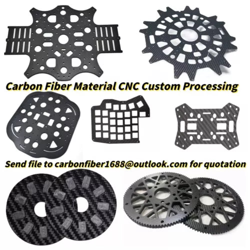 Carbon Fiber Sheet Plate Panel Board CNC Cut Process engrave Drone FPV Arm Frame Drone
