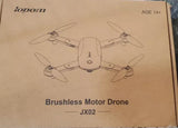 Brushless motor quadcopter drone box with line diagram