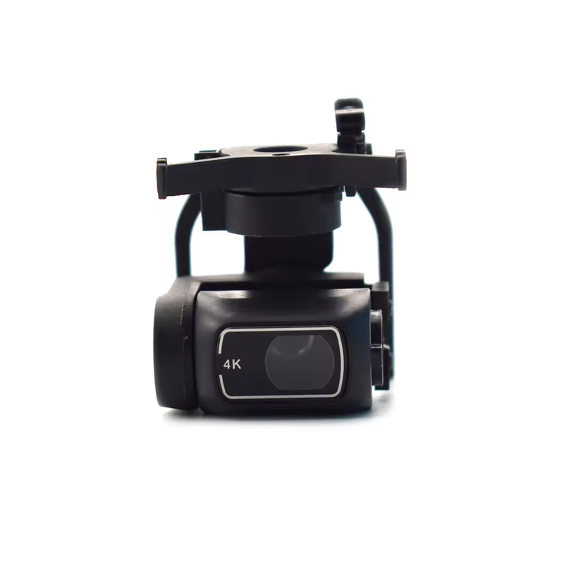 Black gimbal motor camera housing shell with 4K label and mounting bracket