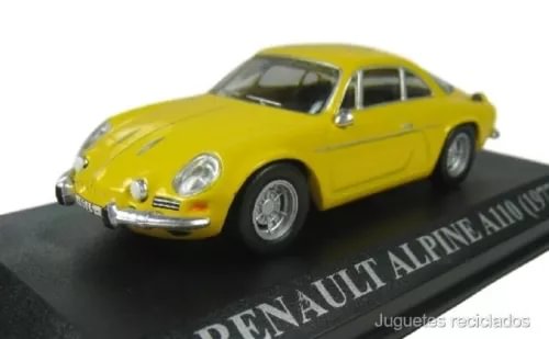 Yellow classic coupe diecast model car with chrome details on display base