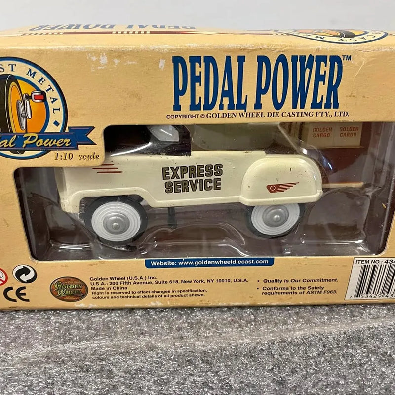 1:10 scale diecast pedal car, white Express Service side decal and black wheels