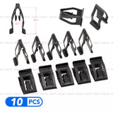 Toy car diecast model mounting clips, black, 10-piece set