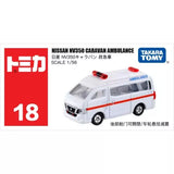 Takara Tomy Tomica 18 NISSAN NV350 CARAVAN AMBULANCE Metal Diecast Model Car New Toy