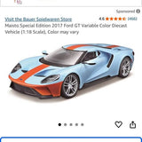 Maisto Special Edition 2017 Ford GT Variable Color Diecast Vehicle (1:18 Scale) Color may varyJackson MS