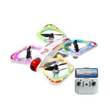 2.4GHz Colorful LED Lights up Small RC Drone with WIFI FPV Dual Cameras Toys for Kids Drone