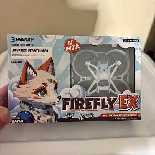 Small drone retail box with Firefly EX artwork and quadcopter design