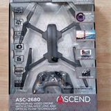 Premium HD FPV RC drone with wide-angle camera, shown in retail box
