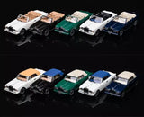 1:64 diecast metal car toy set with six classic coupes in mixed colors