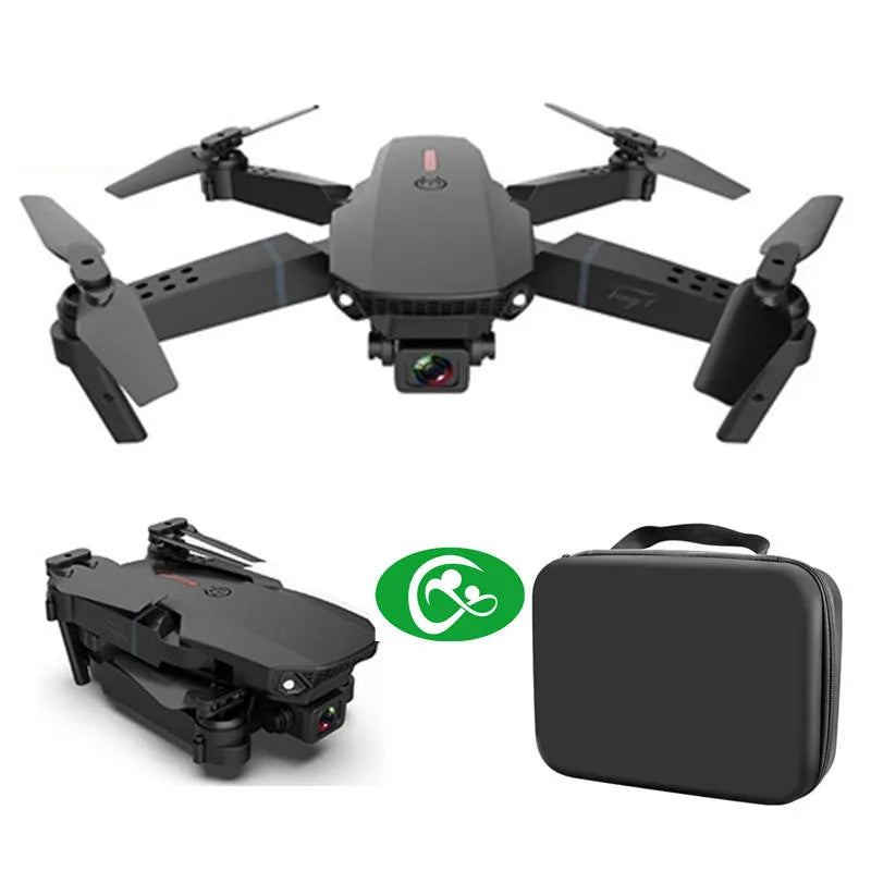 RC mini quadcopter drone with camera, plus black hard carrying case