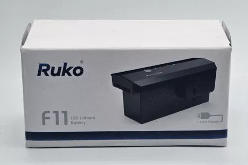 Ruko F11 lithium rechargeable drone battery box, sealed, rectangular with port label