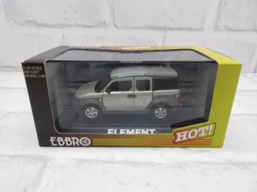 1:43 Ebro Element beige metallic diecast car in box with clear window