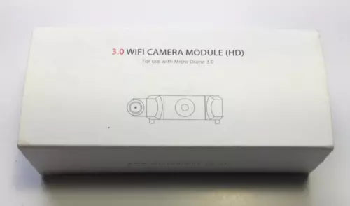 HD WiFi camera module box with printed icons and text