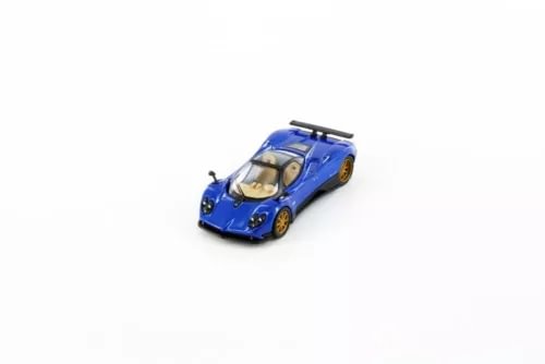 Blue Pagani Zonda F 1:64 scale diecast model car with front headlights