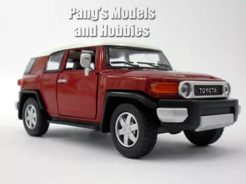 Red Toyota FJ Cruiser diecast model car, front 3/4 view