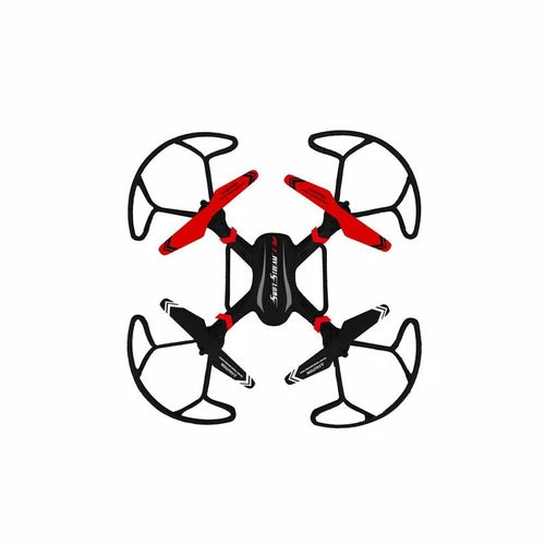 RC Wi-Fi camera drone with red propellers and black body