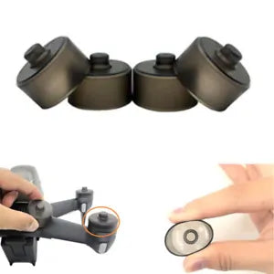 Motor protective cover case kit with four dark gray motor caps and removable end covers