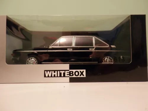 Black Tatra 613 diecast car model in display box with WHITEBOX label