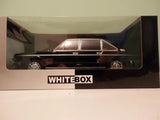 Black Tatra 613 diecast car model in display box with WHITEBOX label
