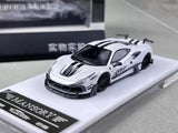 TG Aurora 1:64 White F8xx Tributo Mansory Sports Model Diecast Metal Car New Parts