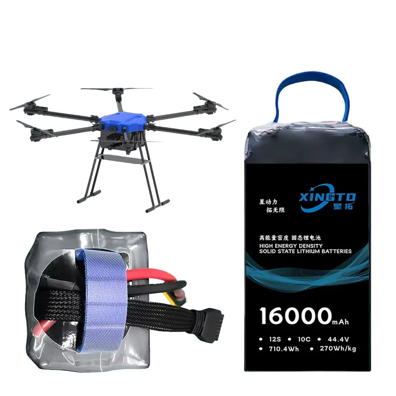 Drone Battery Lithium Polymer 12s 16000mAh 10C 44.4V Industrial Heavy Lift Drone Delivery UAV Batteries Drone