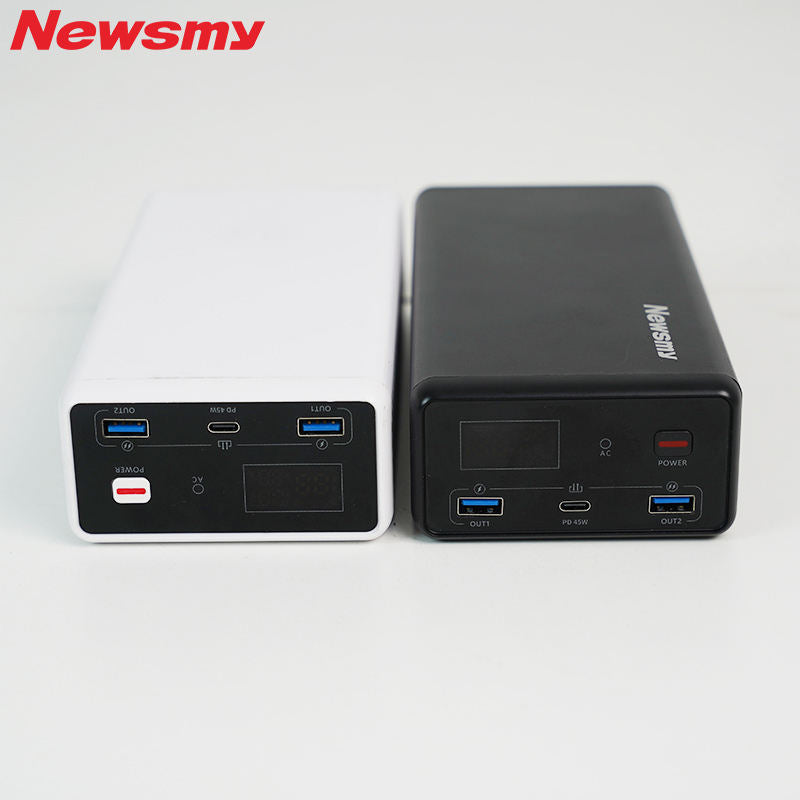 Newsmy 80.64Wh LFP 6.3Ah 12.8V Capacity AC DC Type-C USB Output PD45W Small Portable Power Station 100W Portable Power Station Drone