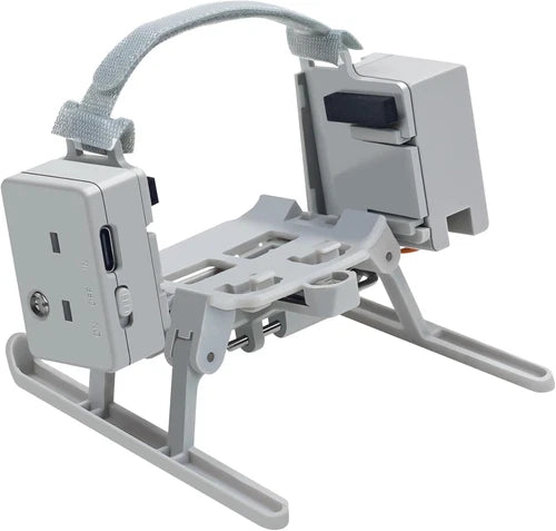 Drone drop and release device system with grey frame, strap, and fishing hook holder