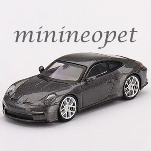 MINI GT Porsche 911 GT3 diecast model car, dark grey