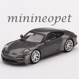 MINI GT Porsche 911 GT3 diecast model car, dark grey