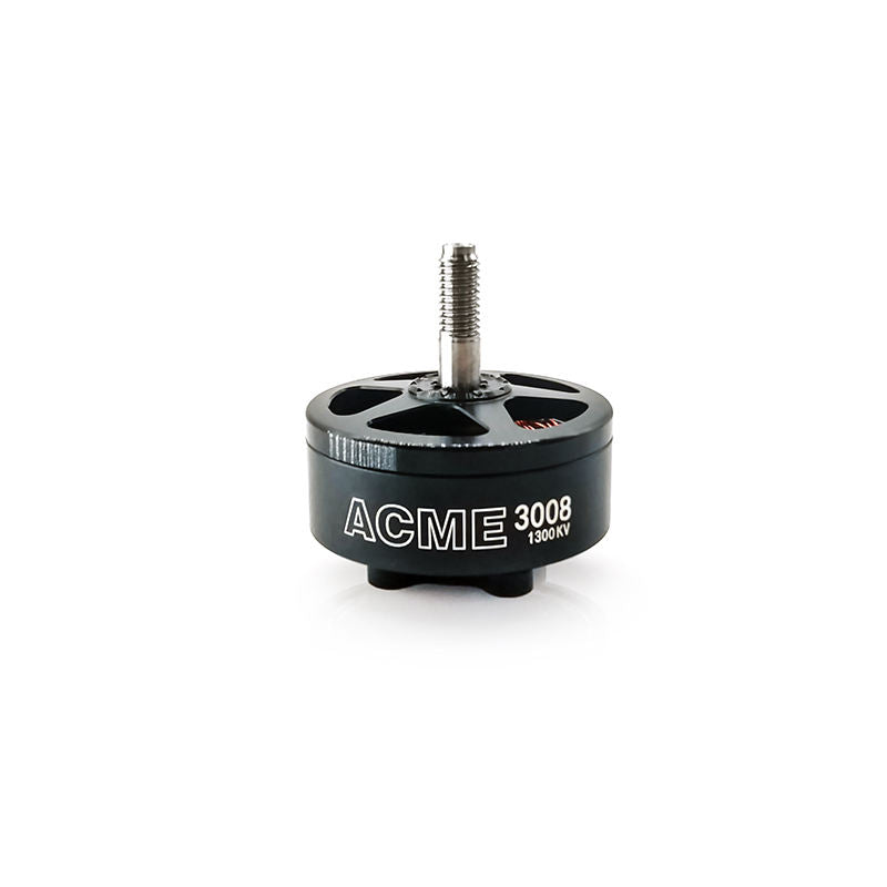 Brushless RC motor with 3008 mounting and threaded shaft, ACME 1300KV label