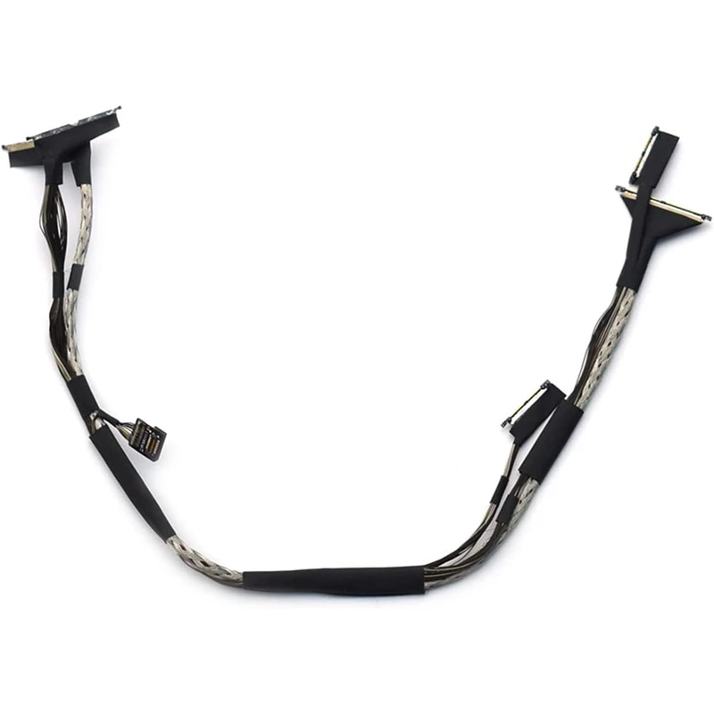 Drone gimbal camera signal cable with connectors and braided wires
