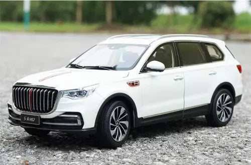 1/18-scale HongQi HS7 SUV diecast model car, white