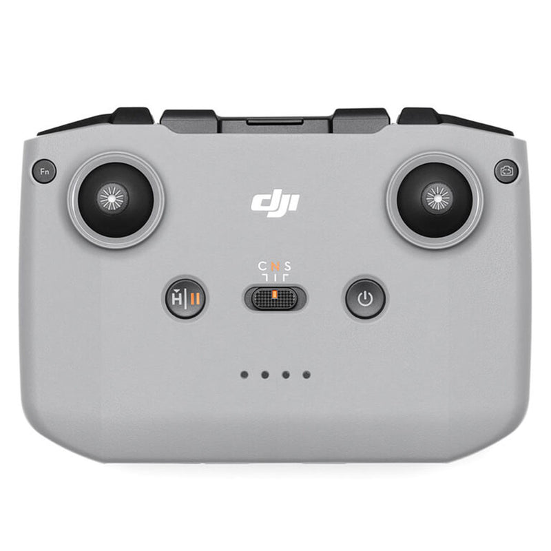 Light gray DJI drone remote controller with two joysticks and front buttons