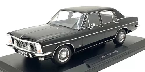 Norev 1:18 scale diecast 1969 Opel Diplomat V8 model car, black with chrome grille