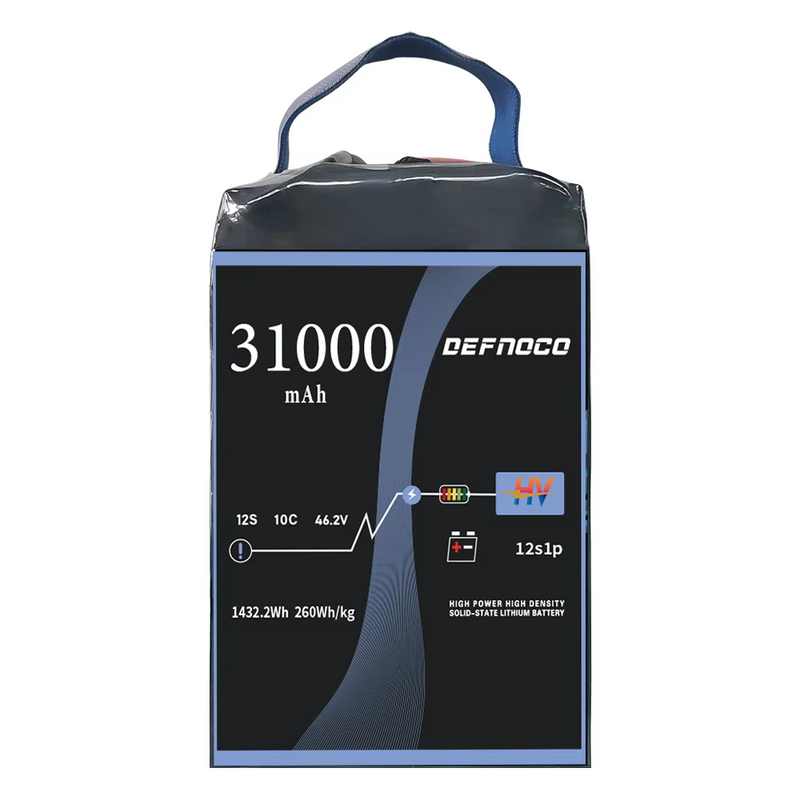 DEFNOCO High Energy Density VTOL Long Flying Time 12S 14S 31000mah 34000mah 40000mah Solid State Battery Lithium Ion Battery Drone