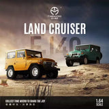 TIME MICRO 1:64 Land Cruiser FJ40 Yellow Orange/Green Diecast Model Car Toy