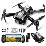 Mini 4K drone kit with remote controller screen, cables, propellers, and spare parts
