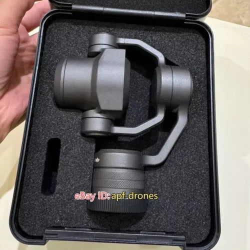 3-axis gimbal camera in gray foam case with handle grip
