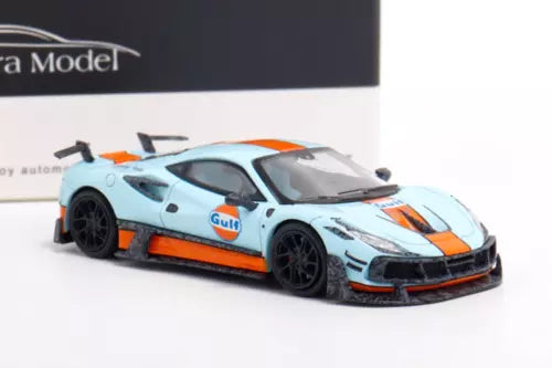 1:64 blue Gulf F8xx Tributo Mansory sport diecast car model