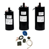 Black optic fiber cable reel kit with blue fiber spool and small drone electronics