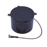 GNSS helical antenna enclosure with coax cable and metal connector