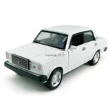 1:32 Lada VAZ diecast model car, white with black grille and wheels