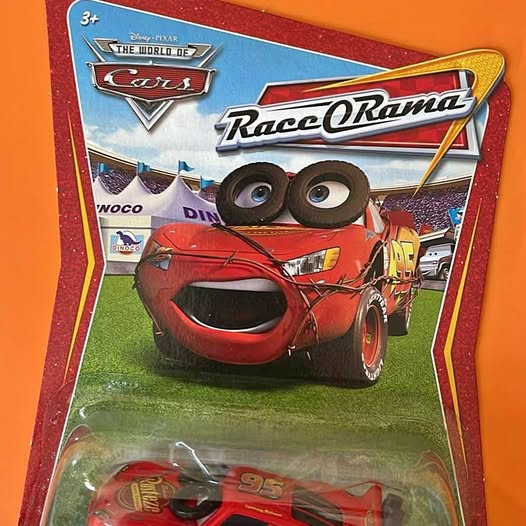 Disney Cars Race-O-Rama diecast Lightning McQueen car in retail packaging