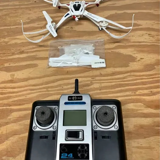 RC drone with remote controller, dual speakers and LCD screen