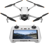 Foldable smart drone with 4 propellers and controller with bright display screen
